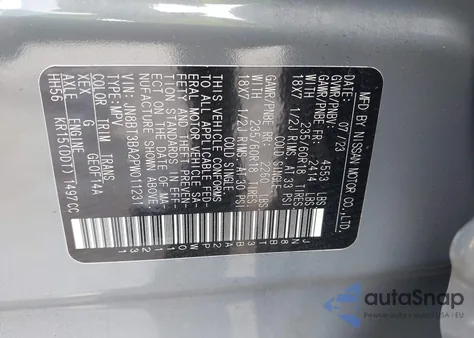 2023 Nissan Rogue Sv Fwd z USA, uszkodzony, nr VIN JN8BT3BA2PW011231